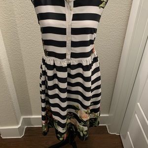 Liz Claiborne sleeveless striped shirt dress